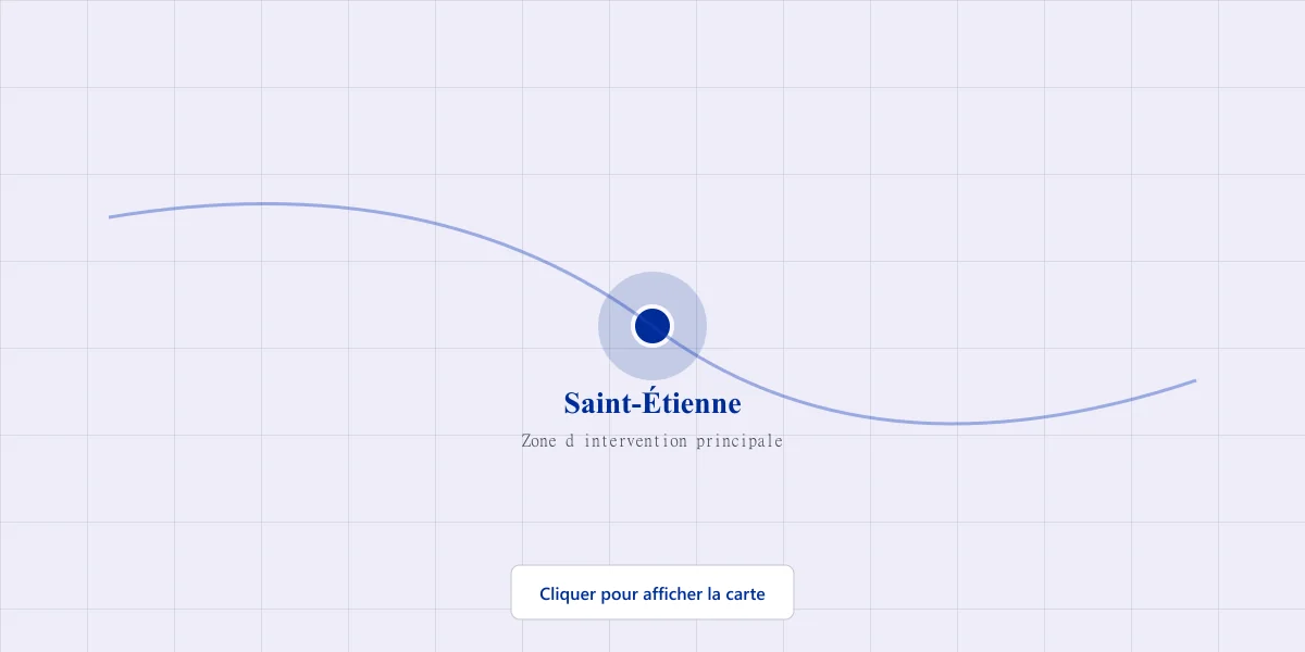 Carte de la zone d'intervention à Saint-Étienne